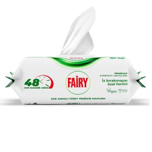 دستمال مرطوب چند منظوره فیری مدل power wipes بسته 100 عددی